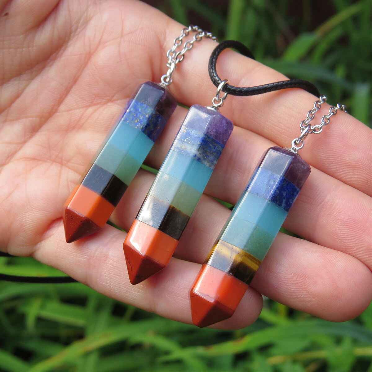 7 Chakra Crystal Point Necklace – Crystalline Dream