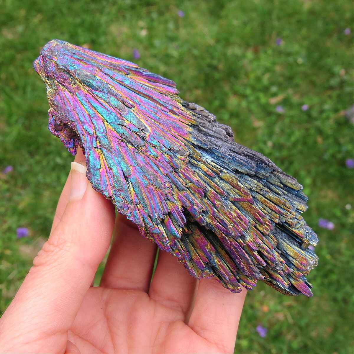 Natural Rainbow Titanium on sale kyanite pendant