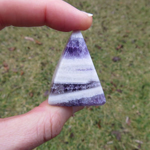 Chevron Amethyst Crystal Pyramid