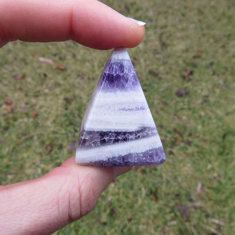 Chevron Amethyst Crystal Pyramid