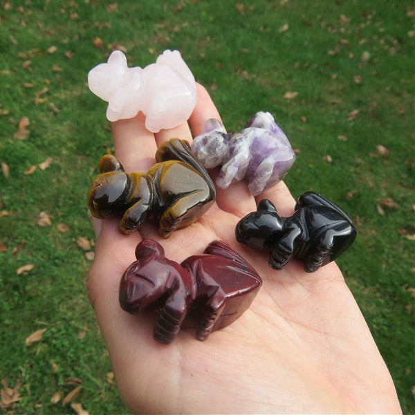 Crystal Squirrel Animal Stone Carving