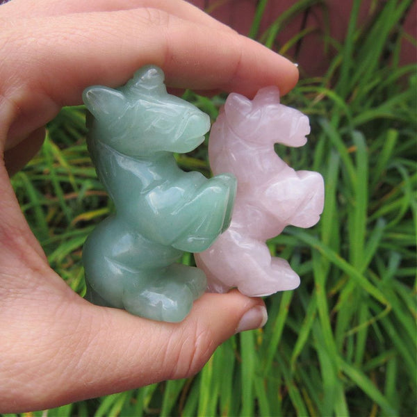 Crystal Unicorn stone Figurines