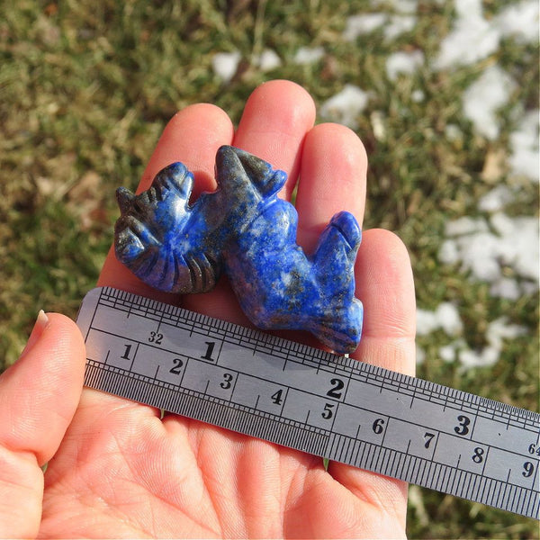 Lapis Lazuli Crystal Unicorn Carving 2" | Blue Stone Unicorn Figurine