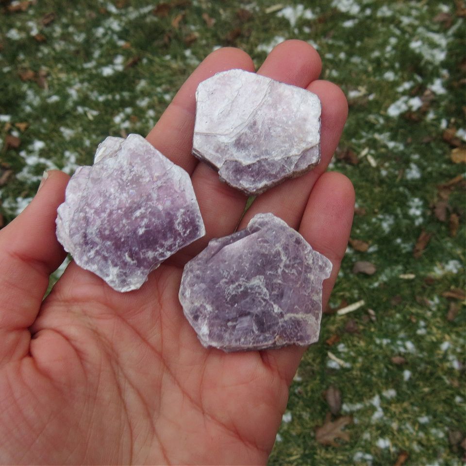 Lepidolite Crystal Slice