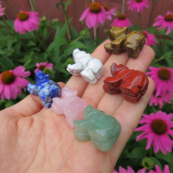 Small Crystal Bear Stone Figurine