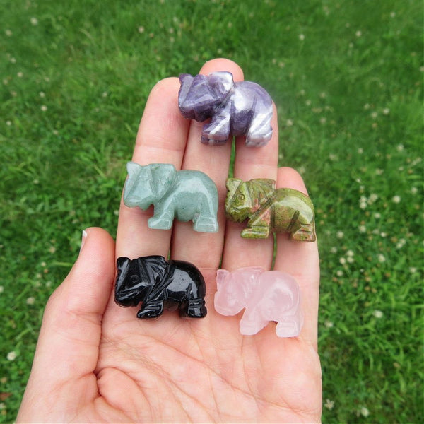 Mini Crystal Elephant Stone