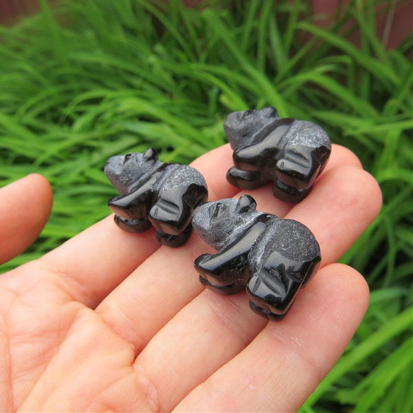 Mini Crystal Panda Bear Stone Animal