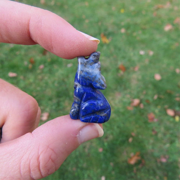 Howling Crystal Wolf Stone Animal Carving