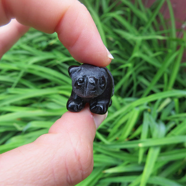 Mini Crystal Panda Bear Stone Figurine