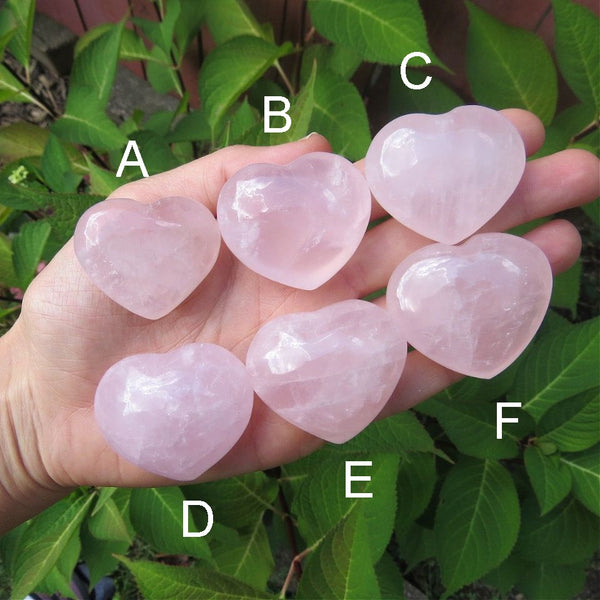 Rose Quartz Crystal Heart Stone Carving