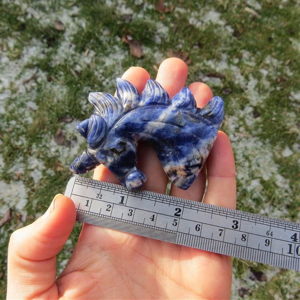 Sodalite Crystal Unicorn Carving 2.25" Blue Unicorn Stone Figurine