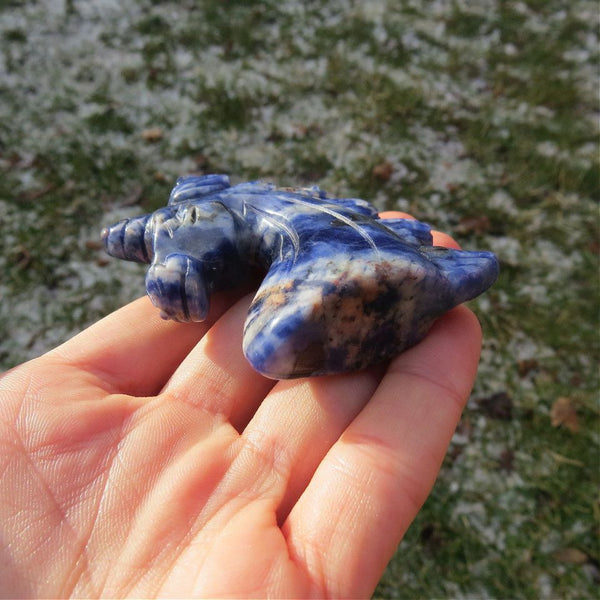 Sodalite Crystal Unicorn Carving 2.25" Blue Unicorn Stone Figurine