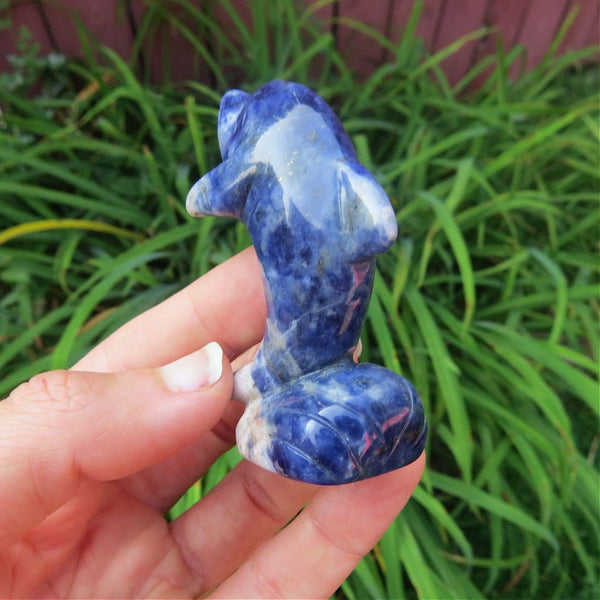 Sodalite Crystal Dolphin Animal Figurine